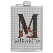 Wonderland Alice & Queen of Hearts Letter M Heupfles (Voorkant)