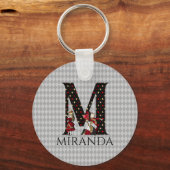 Wonderland Alice & Queen of Hearts Letter M Sleutelhanger (Voorkant)