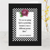 Wonderland Alice Quote Kaart (Gele Bloem)