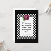 Wonderland Alice Quote Kaart (Voorkant / Achterkant in situ)