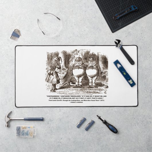 Wonderland Alice Tweedledum Tweedledee Logic Qte Bureaumat (Werkstation)