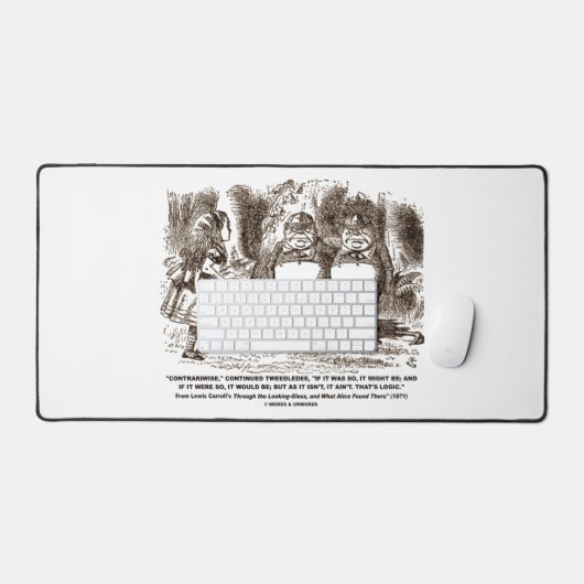 Wonderland Alice Tweedledum Tweedledee Logic Qte Bureaumat (Keyboard & Muis)