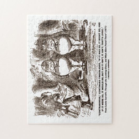 Wonderland Alice Tweedledum Tweedledee Logic Qte Legpuzzel (Verticaal)