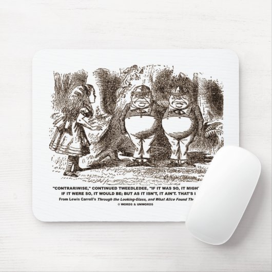 Wonderland Alice Tweedledum Tweedledee Logic Qte Muismat (Met muis)