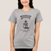 Wonderland Apotheker Logo Literair Tri-Blend Shirt (Voorkant)