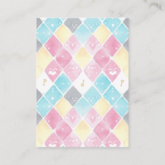 Wonderland Baby shower Boekaanvraag Informatiekaartje (Achterkant)