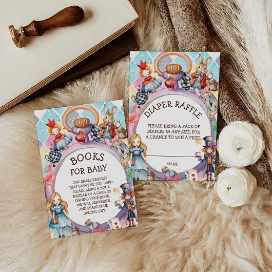 Wonderland Baby shower Boekaanvraag Informatiekaartje
