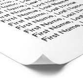 Wonderland Birds Deer Winter Wedding Seining Chart Poster (Hoek)