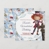 Wonderland Birthday Invitation Kaart (Voorkant / Achterkant)