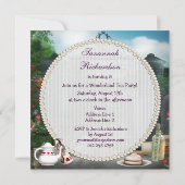 Wonderland Birthday Tea Party Kaart (Achterkant)