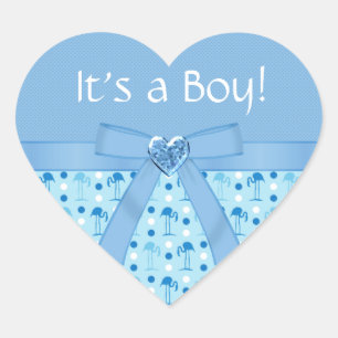 Wonderland Blue Flamingo Nieuwe Baby Boy Stickers