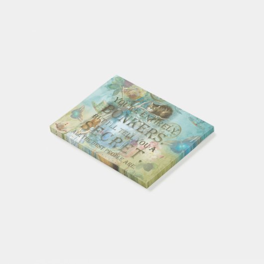 Wonderland - bonkers citaat - Alice in Wonderland Post-it® Notes (Schuin)