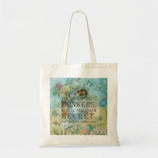 Wonderland - bonkers citaat - Alice in Wonderland Tote Bag