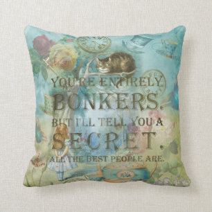 Wonderland - Bonkers Quote - Alice in Wonderland Kussen