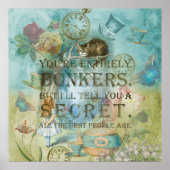 Wonderland - Bonkers Quote- Alice in Wonderland Poster (Voorkant)