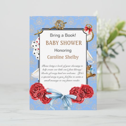 Wonderland brengt Baby shower boeken mee Kaart (Staand voorkant)