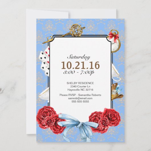 Wonderland brengt Baby shower boeken mee Kaart (Achterkant)