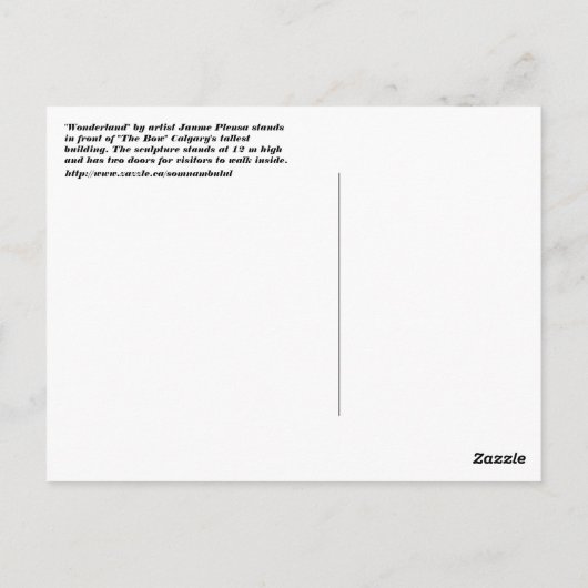 Wonderland Briefkaart (Achterkant)