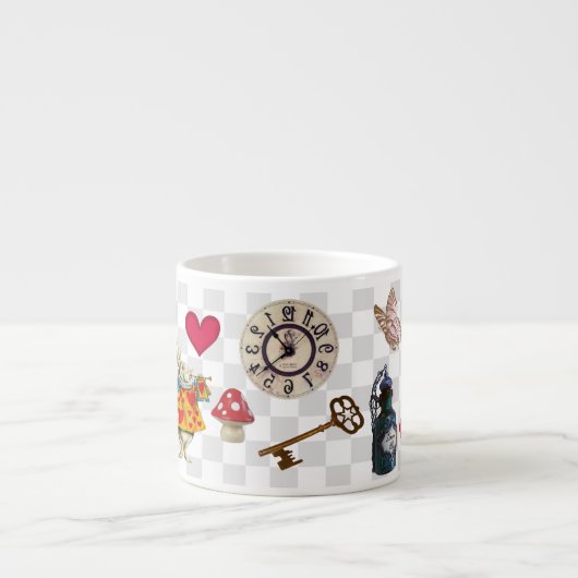 Wonderland Collage Espresso Kop (Voorkant)