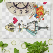 Wonderland Collage Theedoek (Gevouwen)