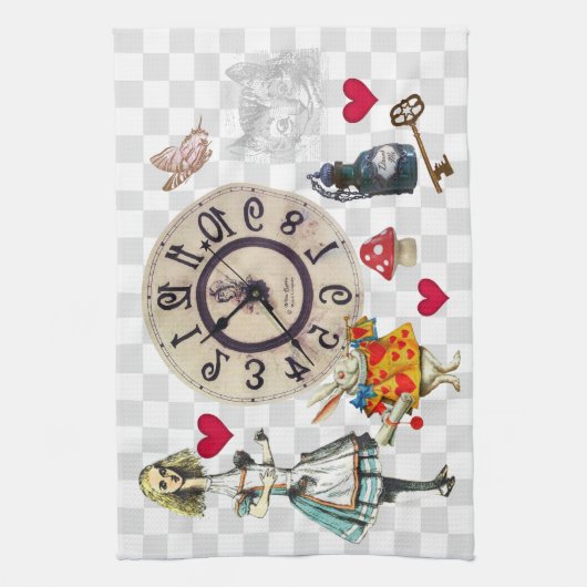 Wonderland Collage Theedoek (Verticaal)