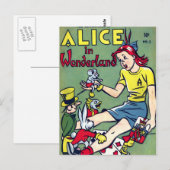 Wonderland Comic Book Briefkaart (Voorkant / Achterkant)