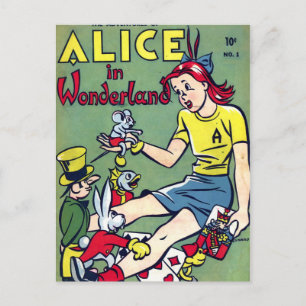 Wonderland Comic Book Briefkaart