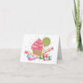 Wonderland Cupcake Notecard Kaart (Voorkant)