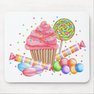 Wonderland Cupcake Snoep Lollipop Sweet Tarts Muismat