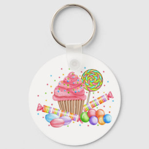Wonderland Cupcake Snoep Lollipop Sweet Tarts Sleutelhanger