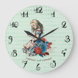 Wonderland Curiouser Storybook Alice Quote Grote Klok