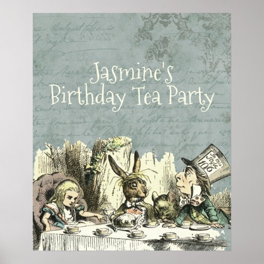 Wonderland Custom Tea Party Poster (Voorkant)