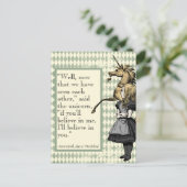 Wonderland dat ik geloof in jou Unicorn Briefkaart (Staand voorkant)