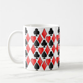 Wonderland Diamant Schoppen Hart en Klaver Print Koffiemok