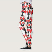 Wonderland Diamond Spade Heart en Club Print Leggings (Links)