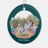 Wonderland Dreamer bloemenkrans_groen Keramisch Ornament (Links)