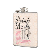 Wonderland Drink Ik roze Brocade Heupfles (Links)