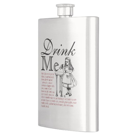 Wonderland Drink me Klassieke fles in zwart-wit en Flacon (Links)