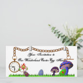 Wonderland Easter Egg Hunt Invite Kaart (Staand voorkant)