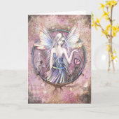 Wonderland Fairy Wenskaart Kaart (Gele Bloem)