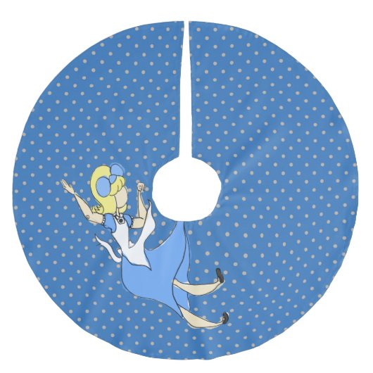 Wonderland Falling Alice Sketchy Pattern Kerstboom Rok (Voorkant)