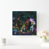 Wonderland Fantasy Clock Vierkante Klok (Huis)