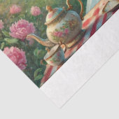 Wonderland Fantasy Tea Mad Hatter Alice Decoupage Tissuepapier (Detail)