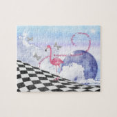 Wonderland Flamingo Cheshire Cat Tea Party Puzzle Legpuzzel (Horizontaal)