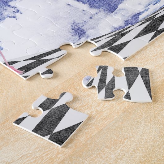 Wonderland Flamingo Cheshire Cat Tea Party Puzzle Legpuzzel (Zijkant)