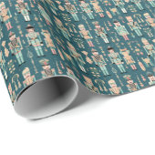 Wonderland Groene Notenkraker Elegantie Cadeaupapier (Rol Hoek)