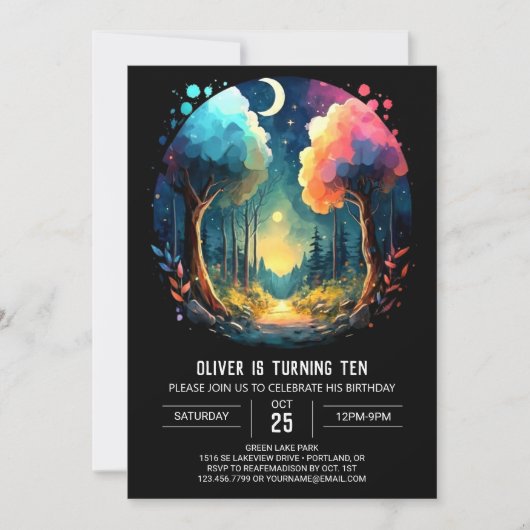 Wonderland Grove grillige verjaardag Kaart (Voorkant)