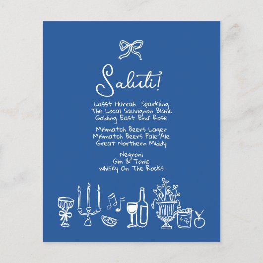 WONDERLAND Hand getekend bewerkbaar huwelijksmenu (Achterkant)