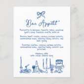 WONDERLAND Hand getekend bewerkbaar huwelijksmenu (Voorkant)