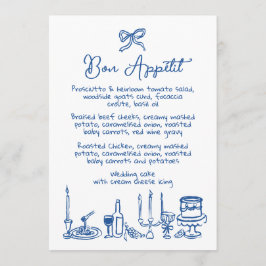 WONDERLAND Hand getekend bewerkbaar huwelijksmenu Menu